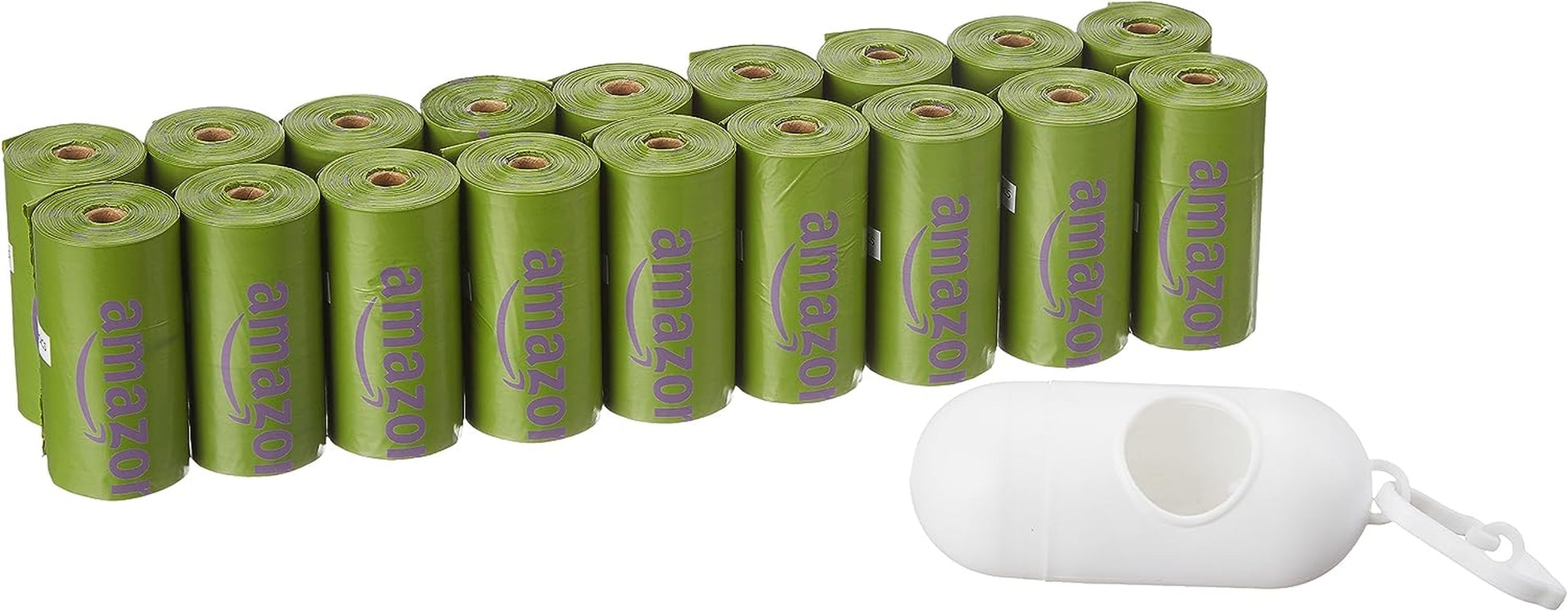 Dog Poop Bags with Dispenser and Leash Clip, 33.02 X 22.86 CM, Cucumber Scented - 270 Bags (18 Rolls)