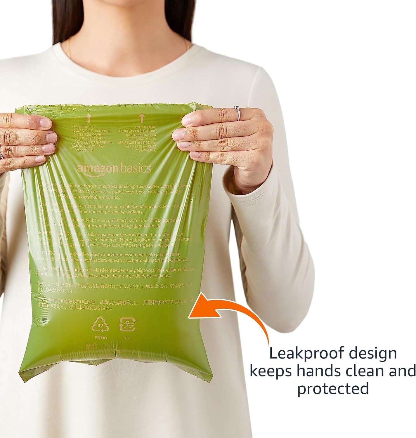 Dog Poop Bags with Dispenser and Leash Clip, 33.02 X 22.86 CM, Cucumber Scented - 270 Bags (18 Rolls)
