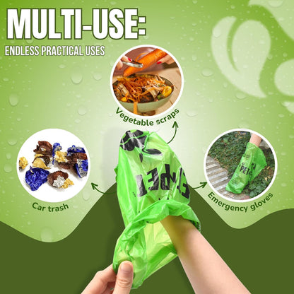 1080 Count Dog Poop Bags USDA 41 Percent Plant Based 60 Rolls of Strong & Thick Dog Waste Poo Bags 9X13 Green Unscented Poop Holder